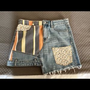 Urban outfitters BDG patchwork Jean skirt size M